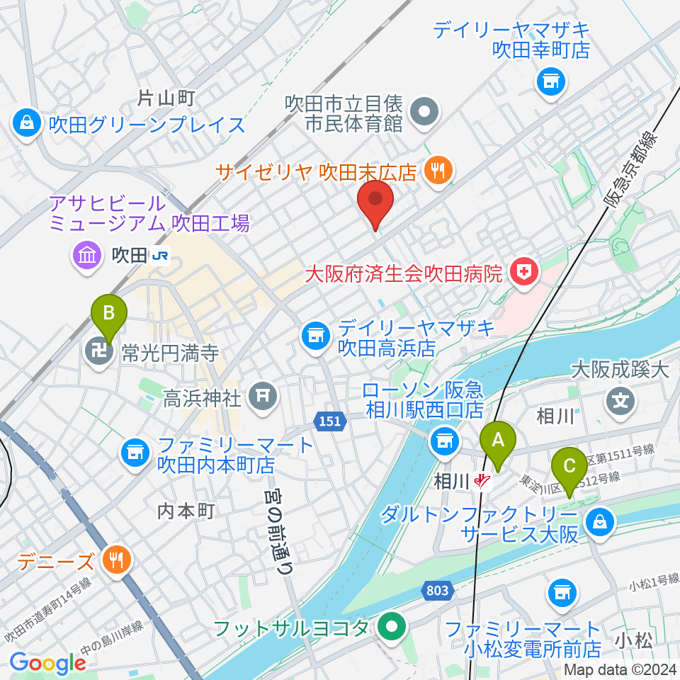 スクープ クリエイション ワークス周辺のホテル一覧地図