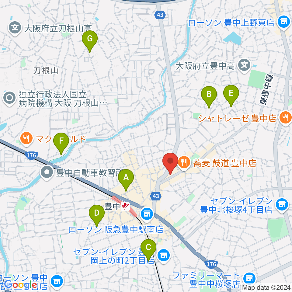 清家楽器周辺のホテル一覧地図