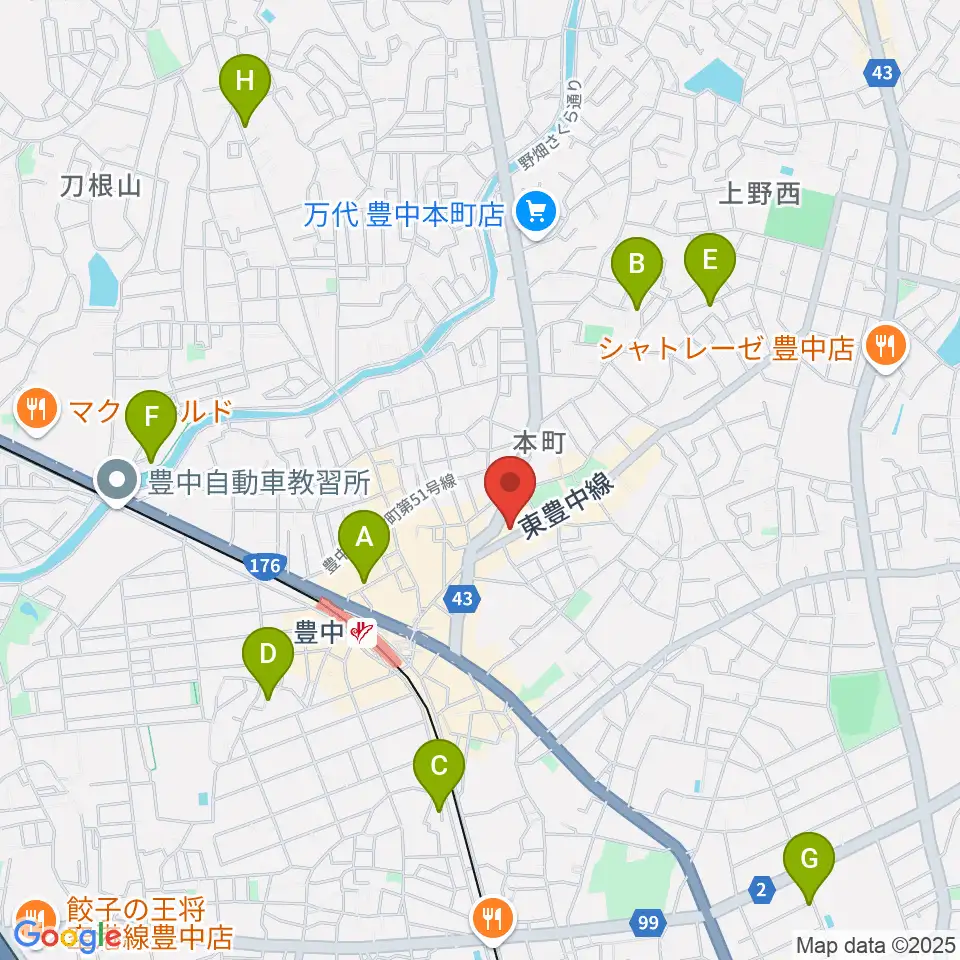 清家楽器周辺のホテル一覧地図