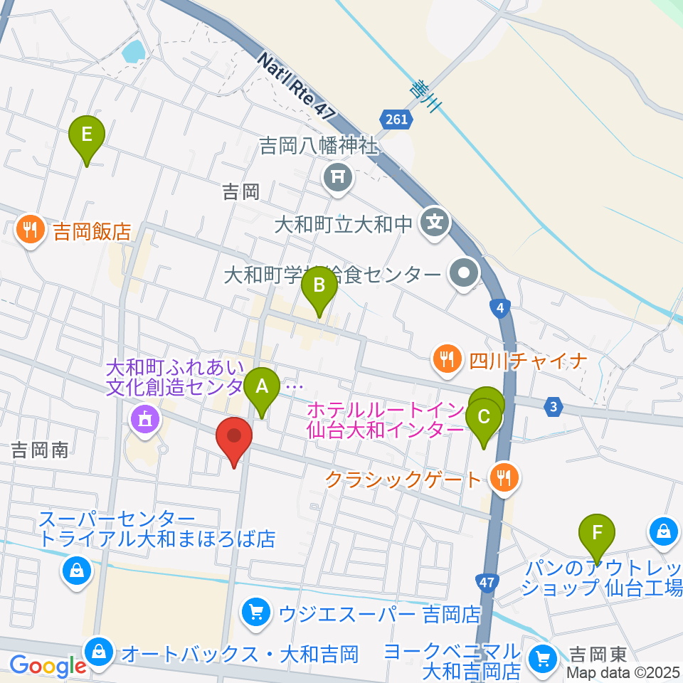 仙台ピアノ工房周辺のホテル一覧地図