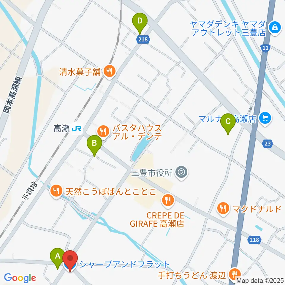 シャープアンドフラット周辺のホテル一覧地図