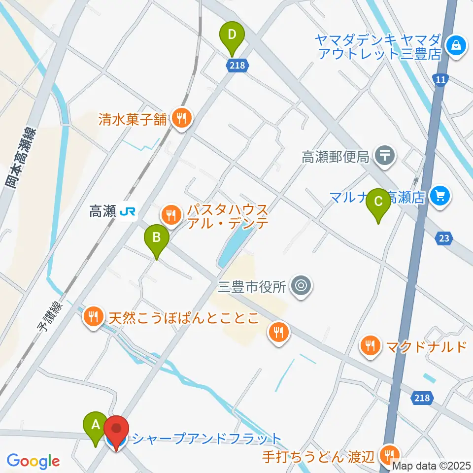 シャープアンドフラット周辺のホテル一覧地図