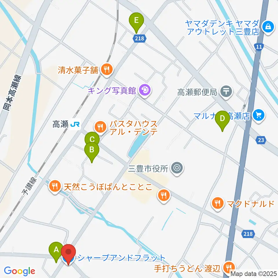 シャープアンドフラット周辺のホテル一覧地図