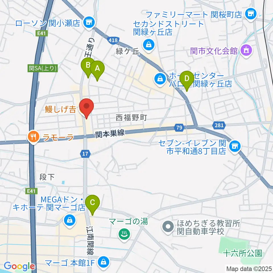 シノダ楽器周辺のホテル一覧地図