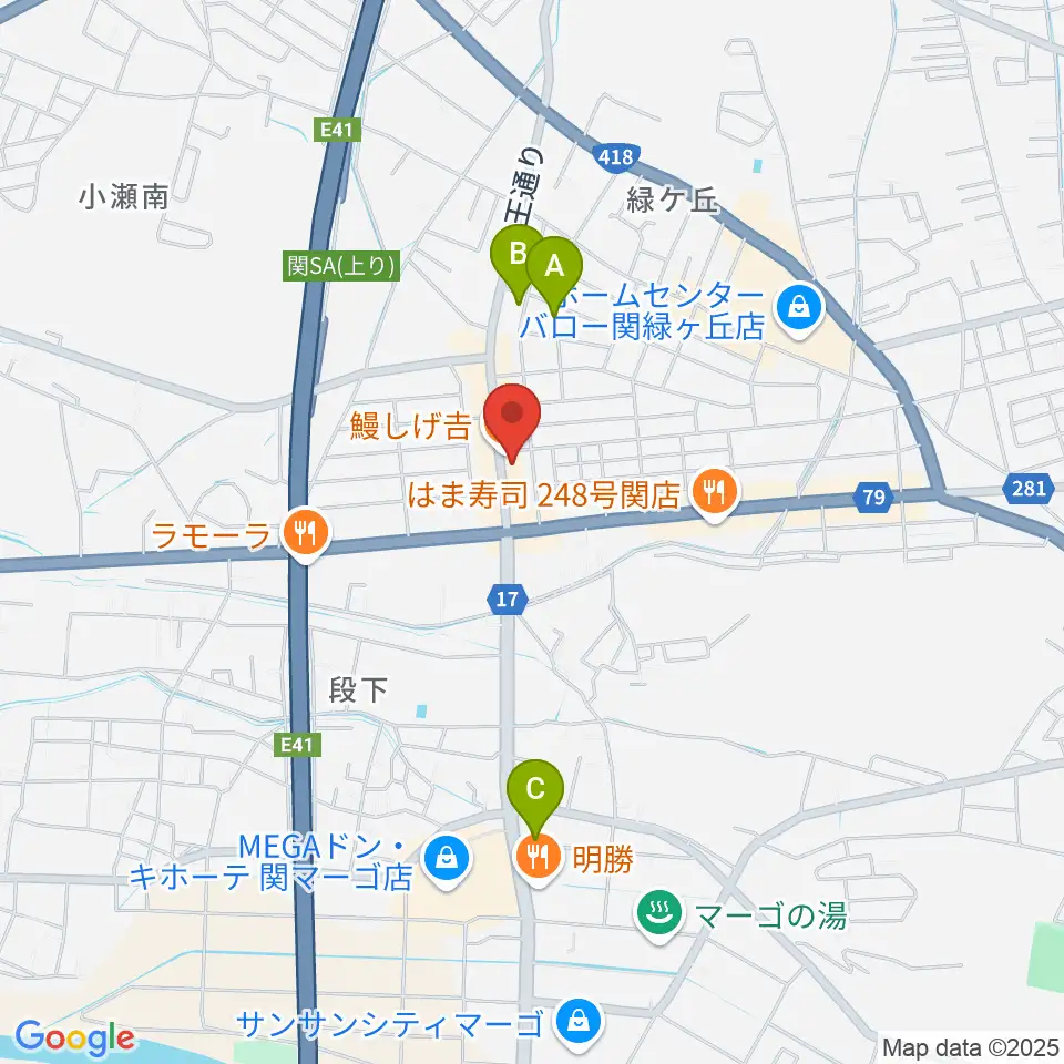 シノダ楽器周辺のホテル一覧地図