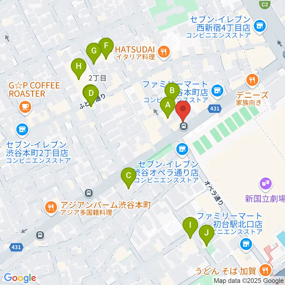 レオミュージック周辺のホテル一覧地図