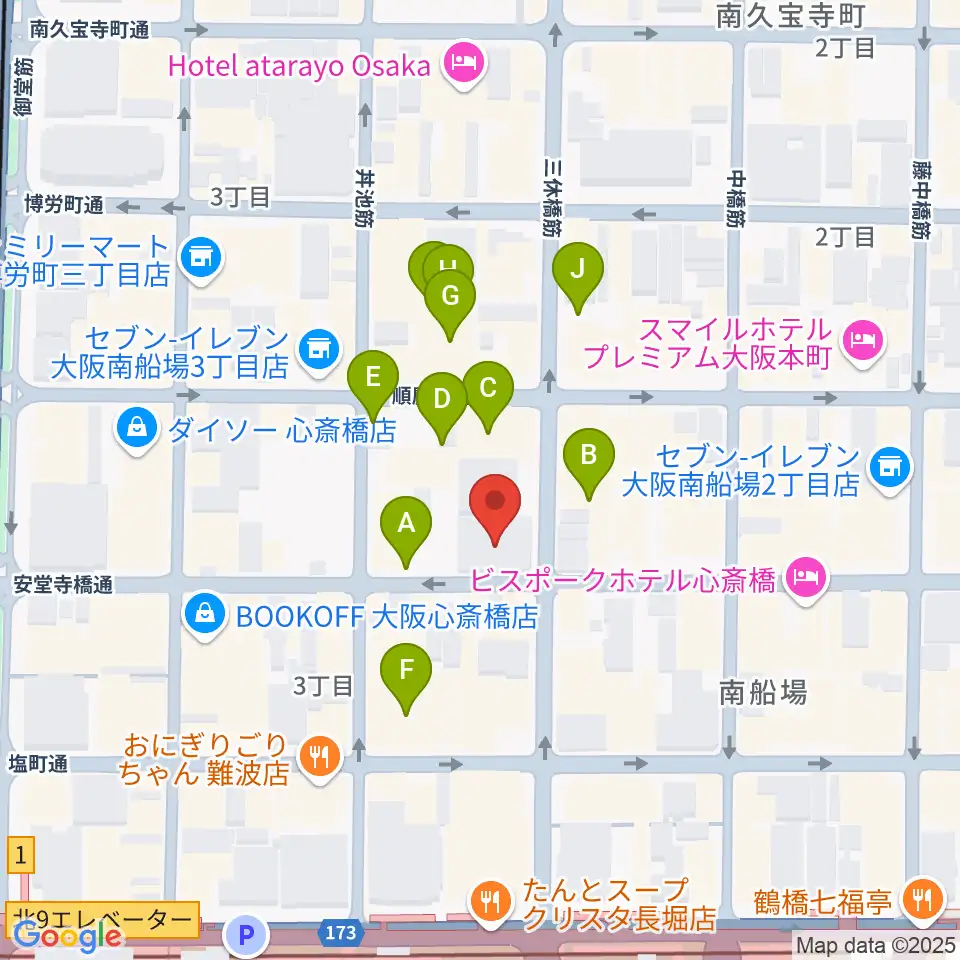 ストリングフォニック周辺のホテル一覧地図