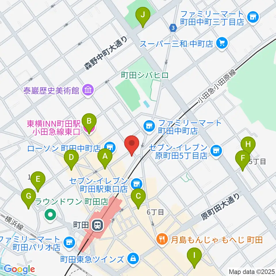 スガナミ楽器 町田店周辺のホテル一覧地図