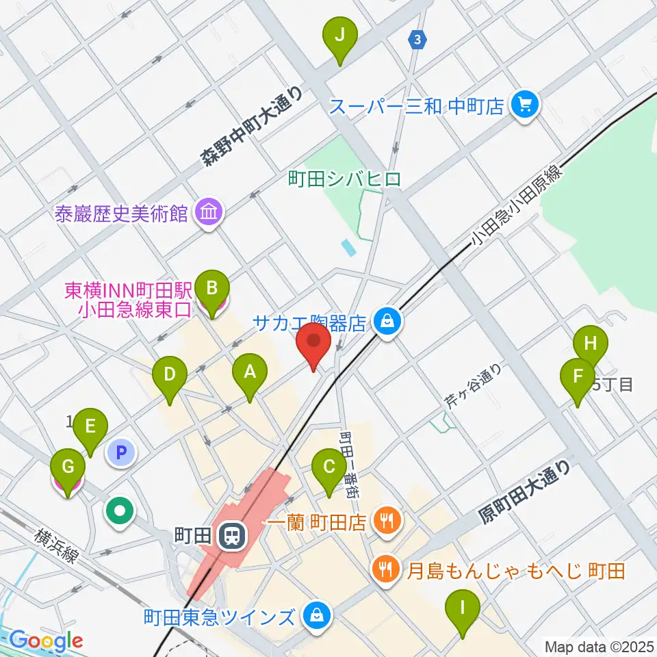 スガナミ楽器 町田店周辺のホテル一覧地図