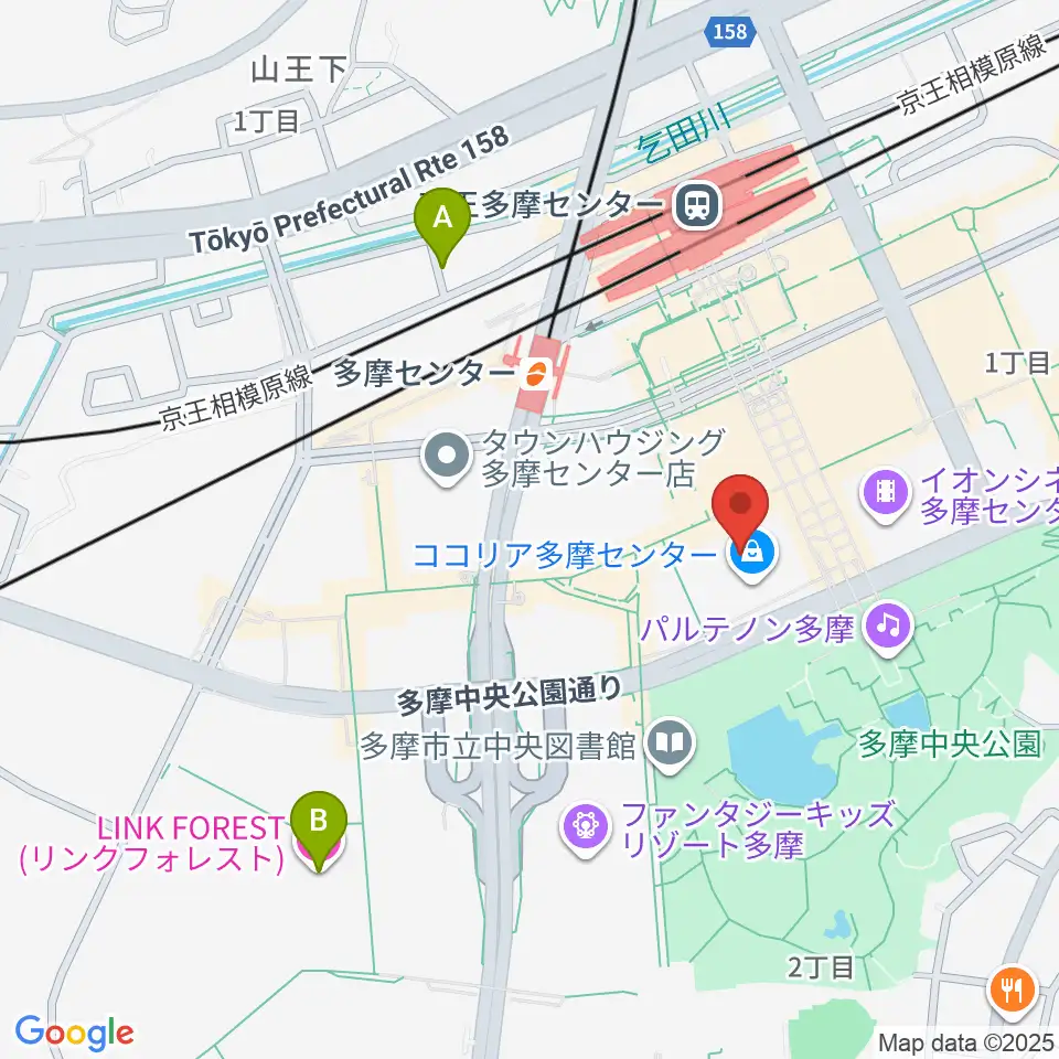 スガナミ楽器 多摩店周辺のホテル一覧地図