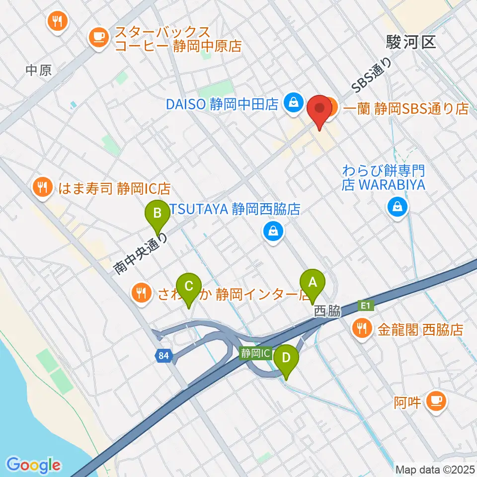 すみやグッディSBS通り店周辺のホテル一覧地図