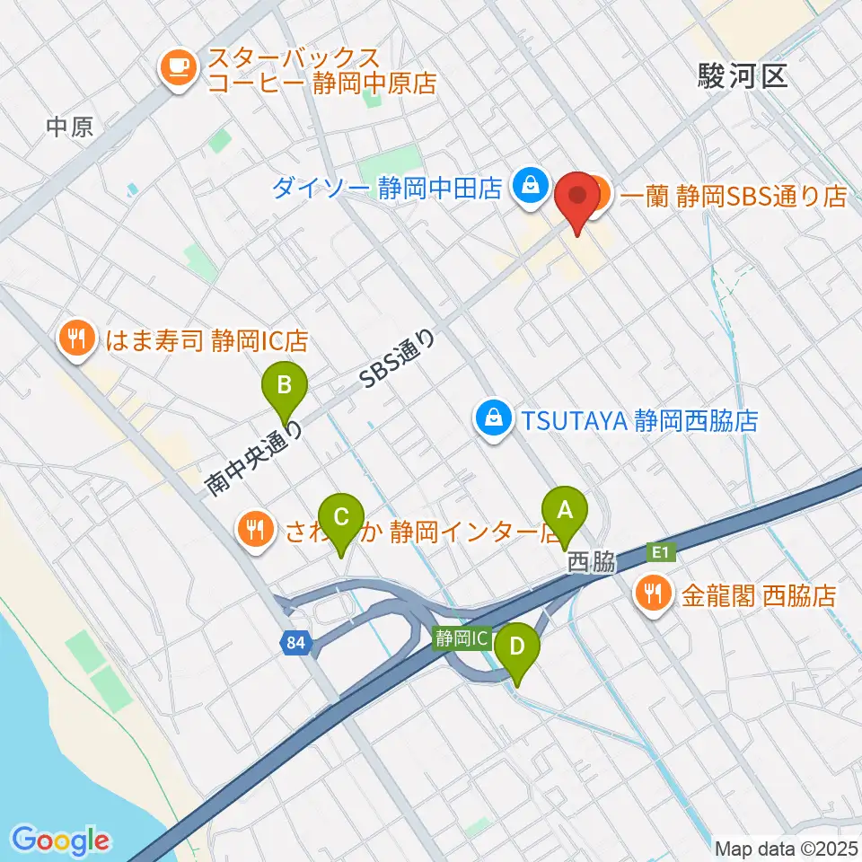 すみやグッディSBS通り店周辺のホテル一覧地図