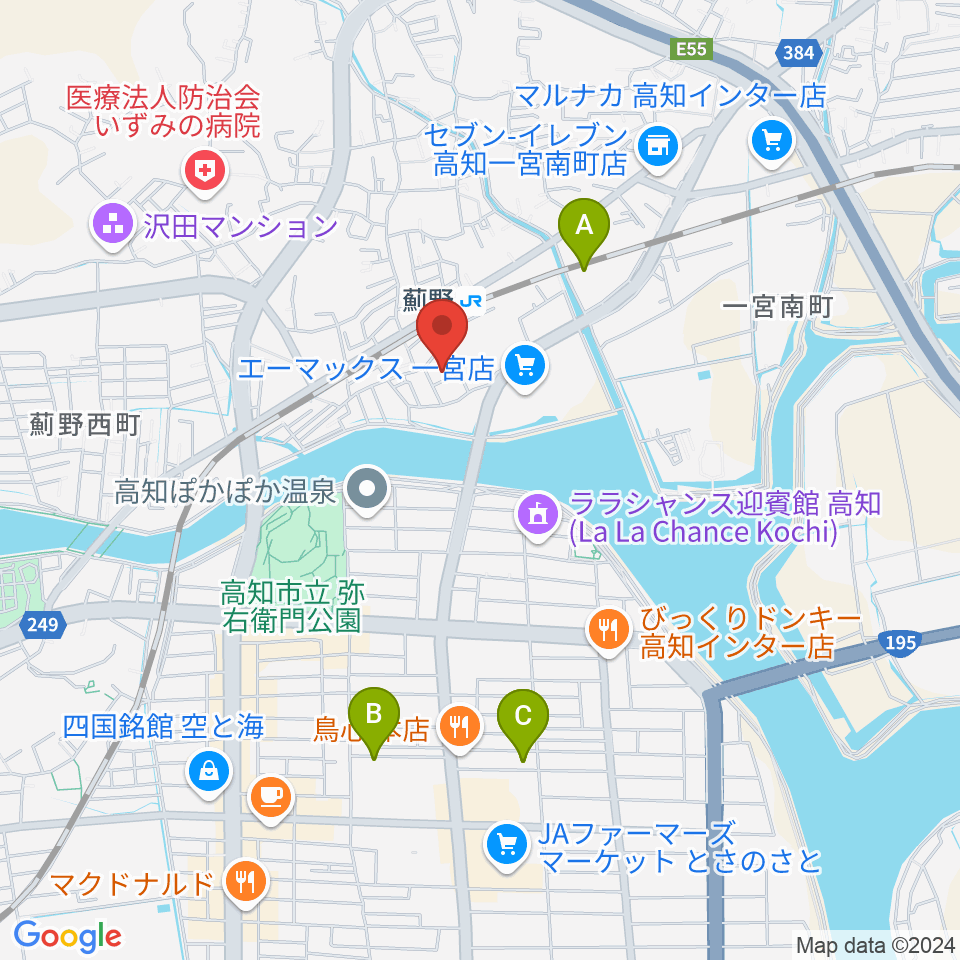 タチバナ楽器周辺のホテル一覧地図