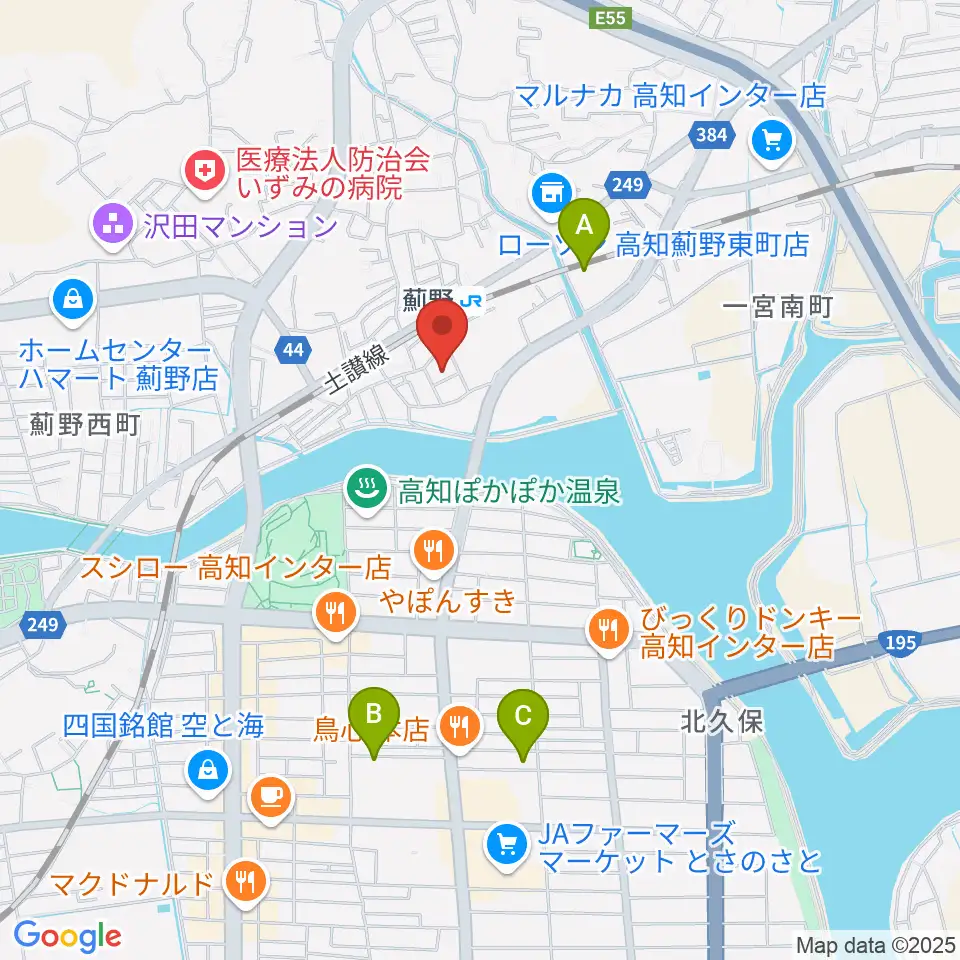 タチバナ楽器周辺のホテル一覧地図