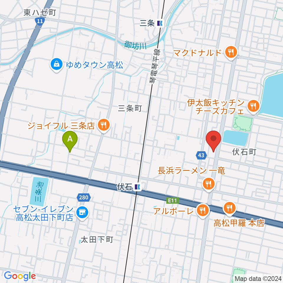 ピアノギャラリーたかまつ楽器周辺のホテル一覧地図