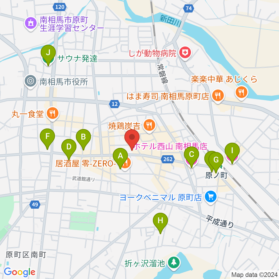 タカノ楽器周辺のホテル一覧地図