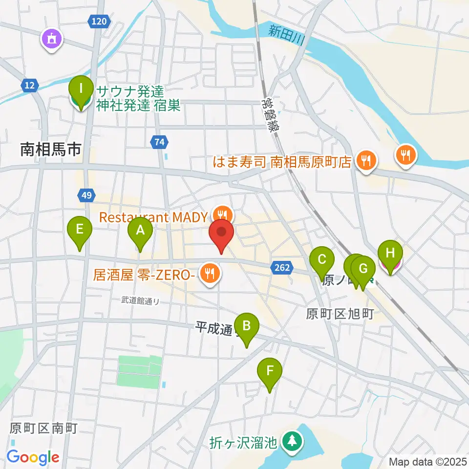 タカノ楽器周辺のホテル一覧地図