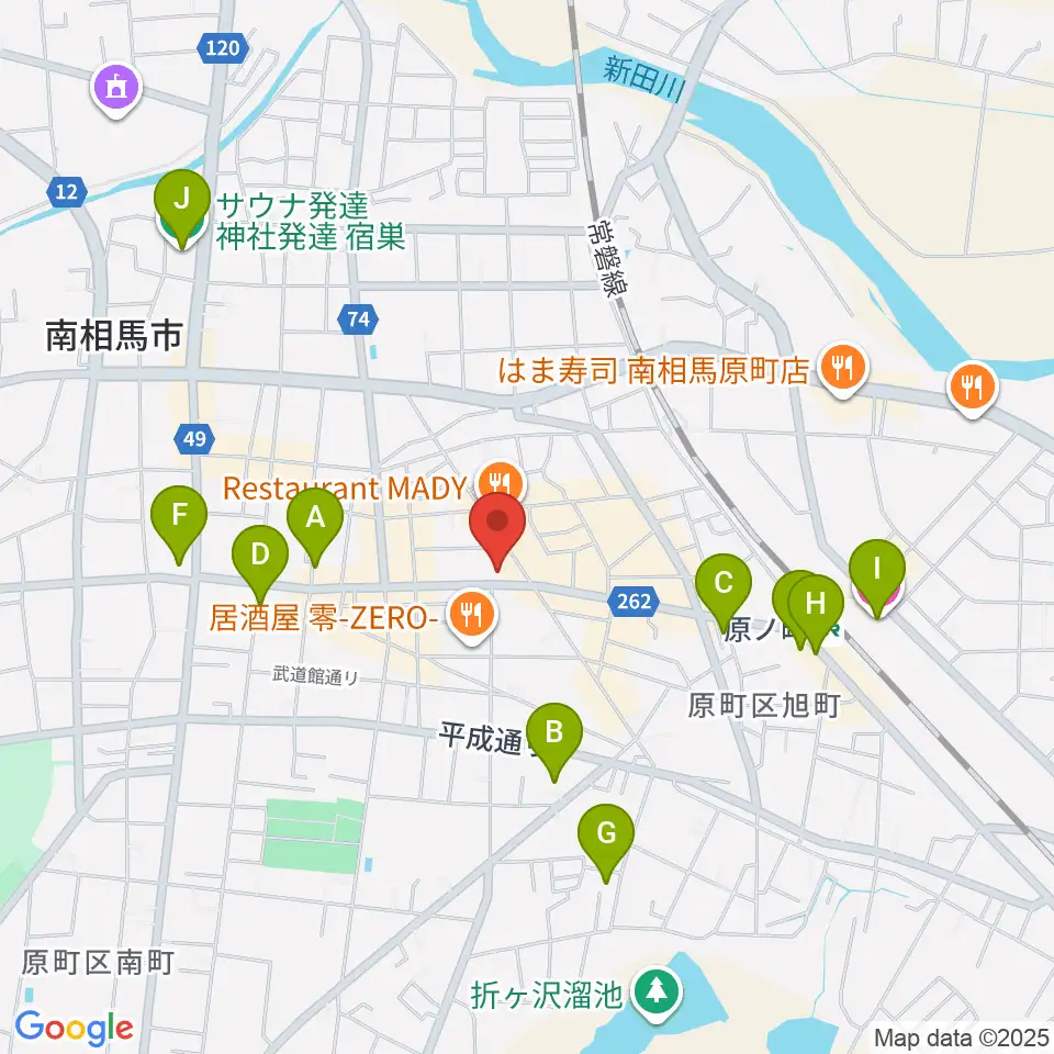 タカノ楽器周辺のホテル一覧地図