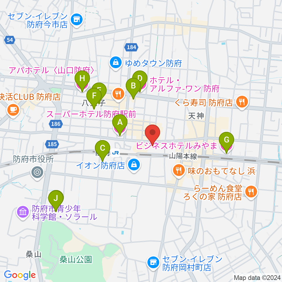 グランドミック タマシゲ楽器ルルサス店周辺のホテル一覧地図