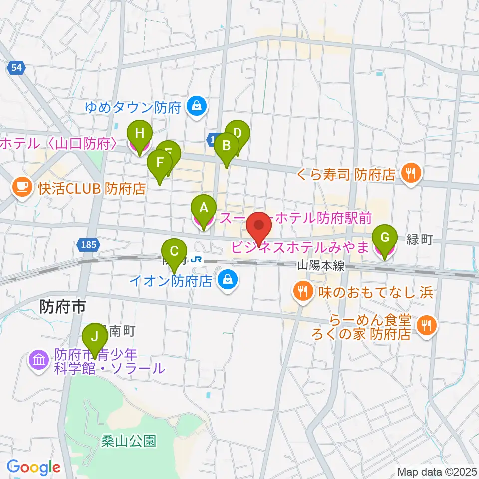 グランドミック タマシゲ楽器ルルサス店周辺のホテル一覧地図