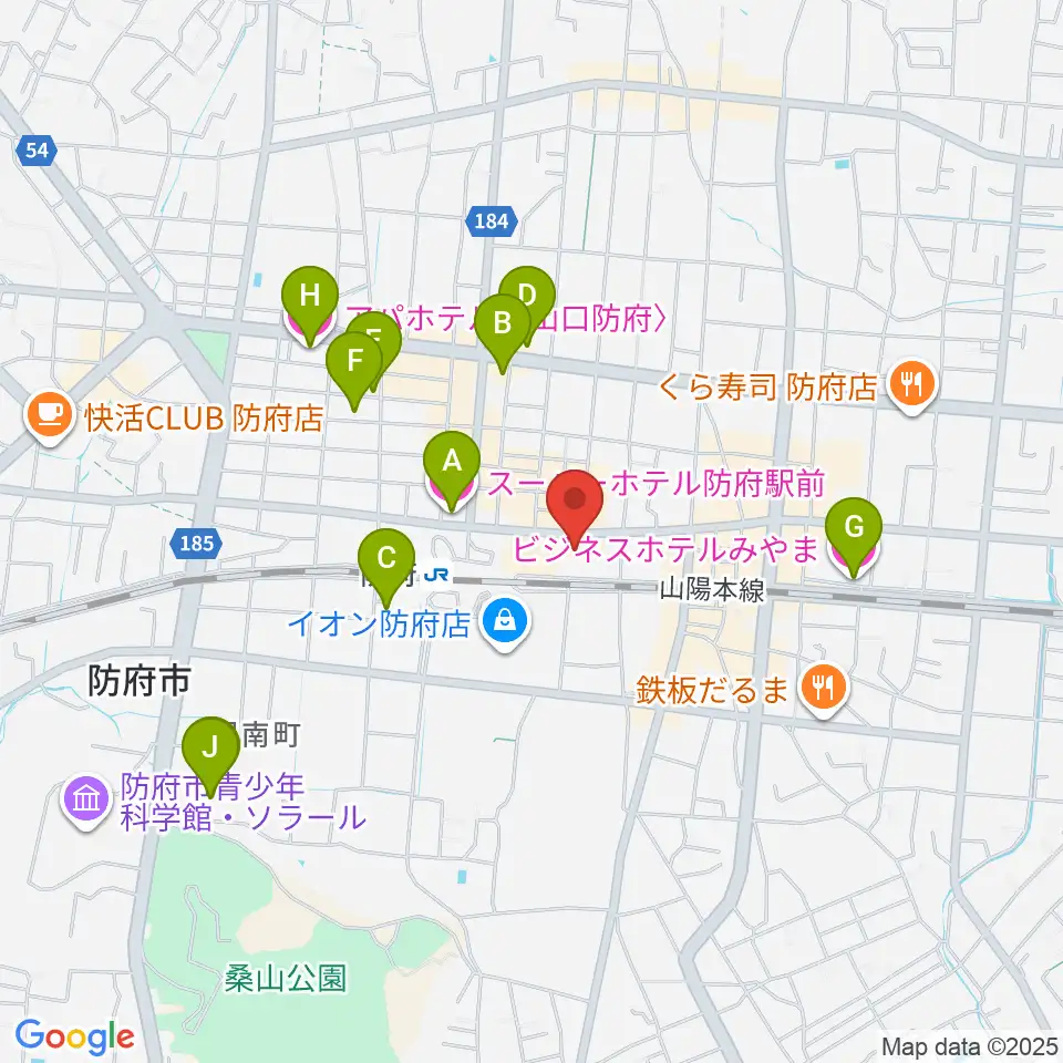 グランドミック タマシゲ楽器ルルサス店周辺のホテル一覧地図
