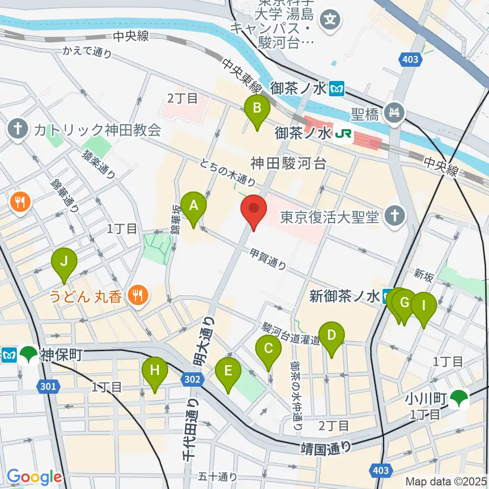 谷口楽器周辺のホテル一覧地図