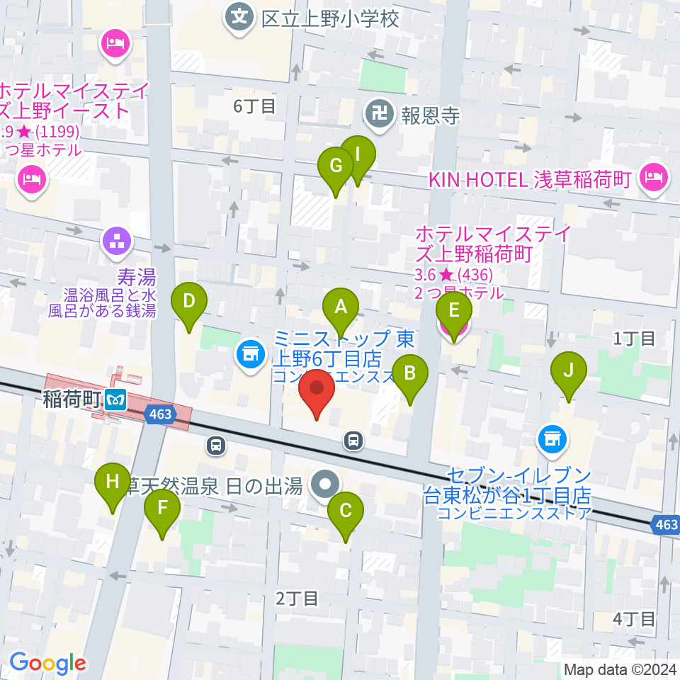 高級二胡専門店名師堂 東京店周辺のホテル一覧地図