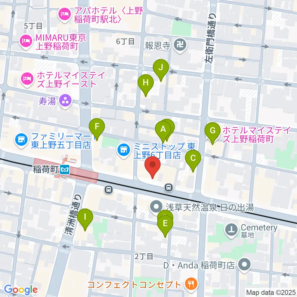 高級二胡専門店名師堂 東京店周辺のホテル一覧地図