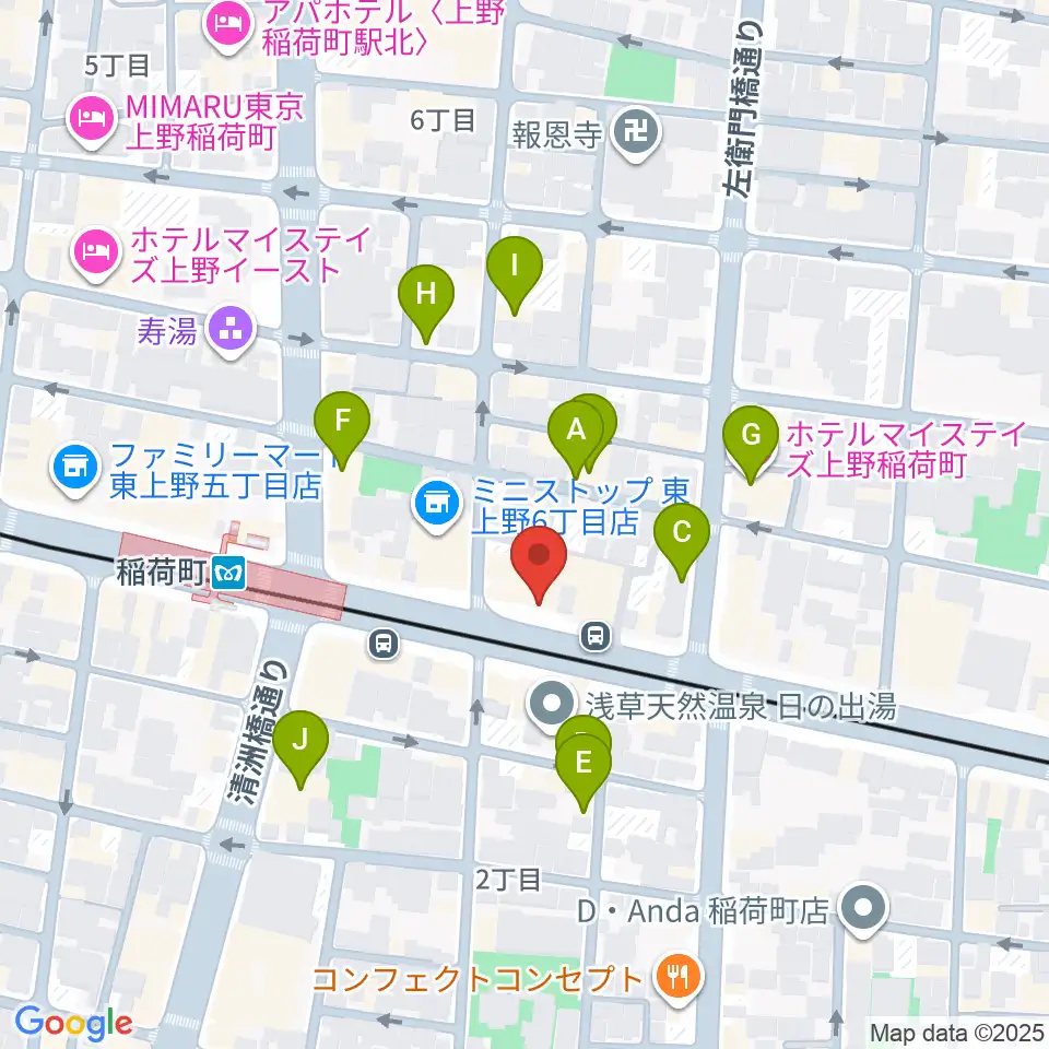 高級二胡専門店名師堂 東京店周辺のホテル一覧地図