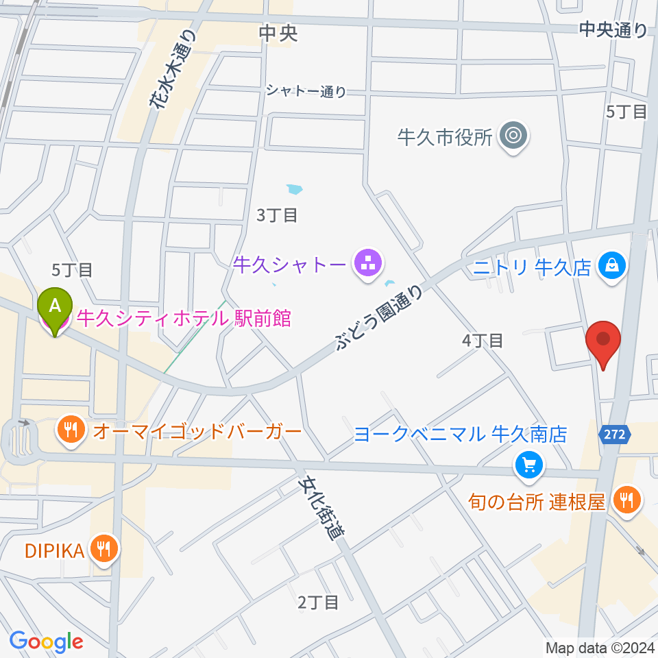 ウインズ・ユー牛久本店周辺のホテル一覧地図