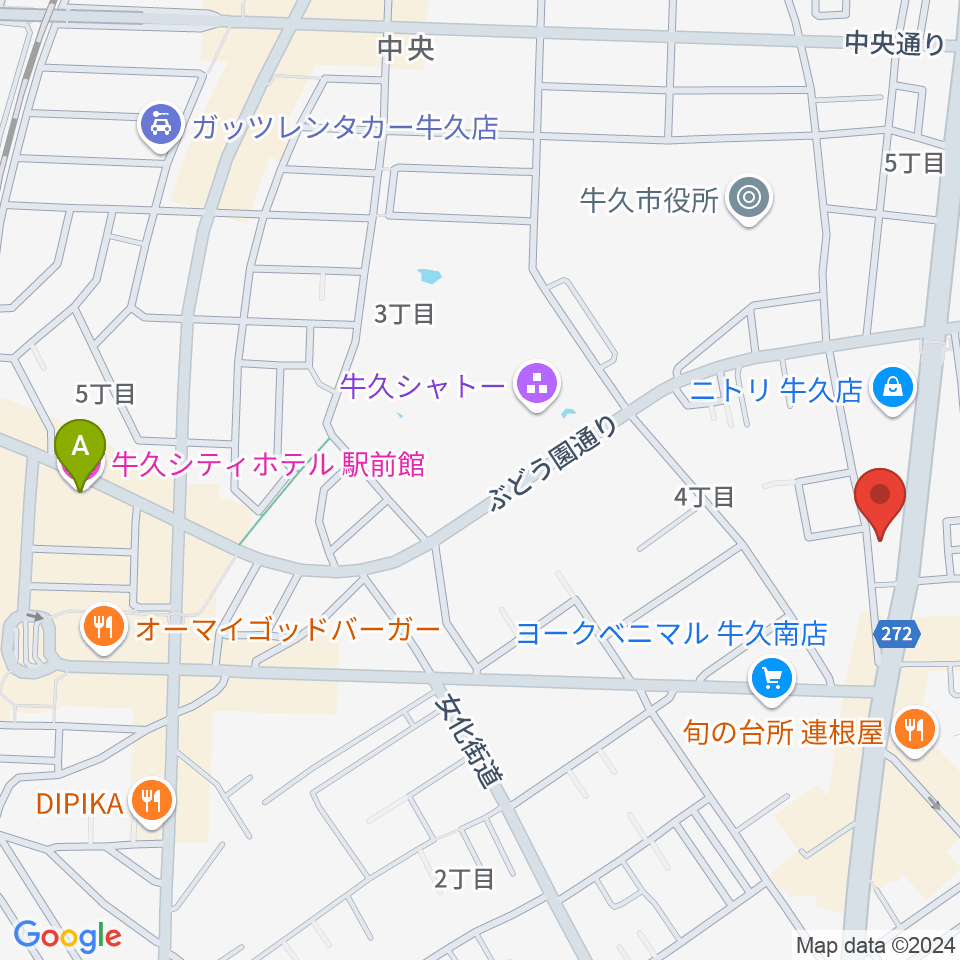 ウインズ・ユー牛久本店周辺のホテル一覧地図