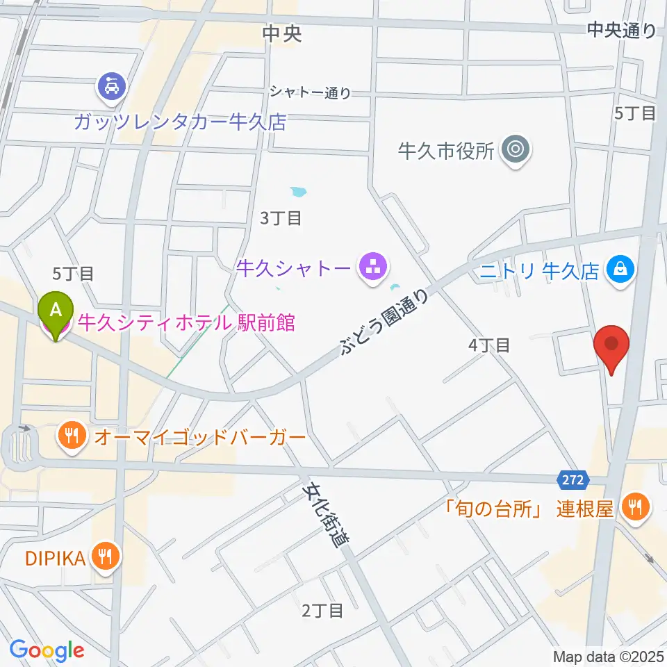 ウインズ・ユー牛久本店周辺のホテル一覧地図