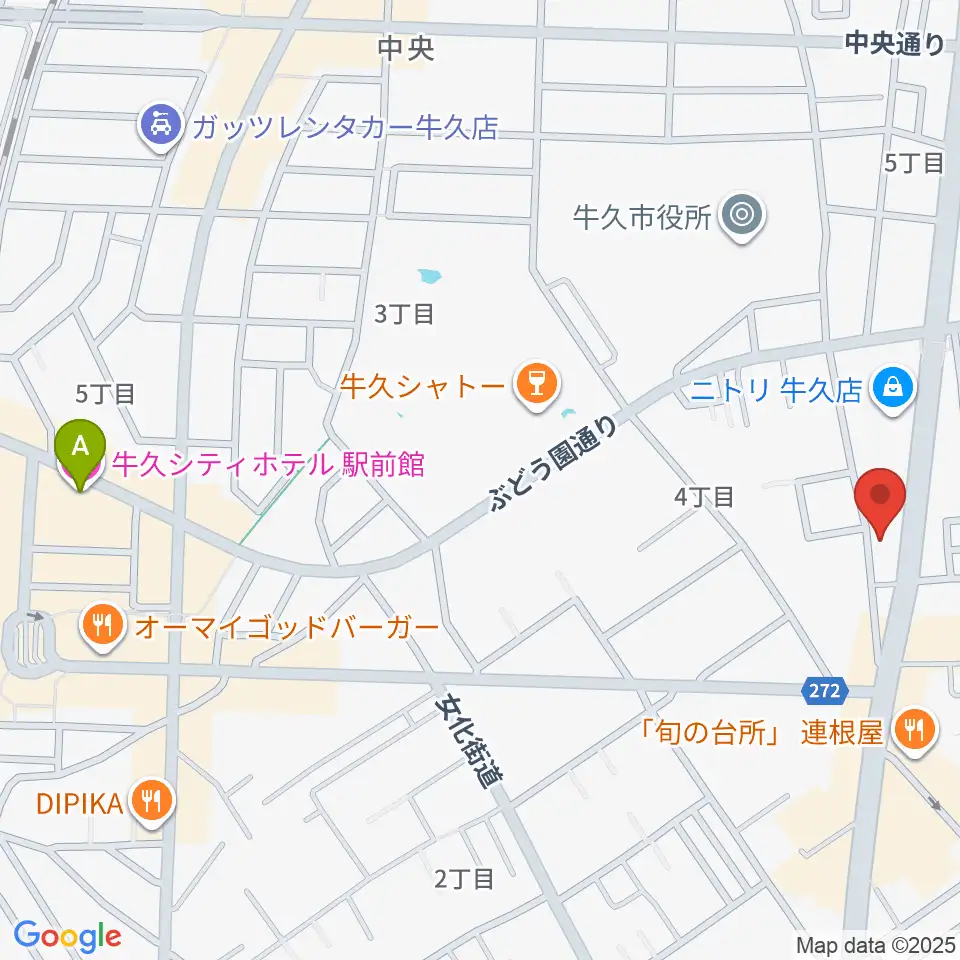 ウインズ・ユー牛久本店周辺のホテル一覧地図
