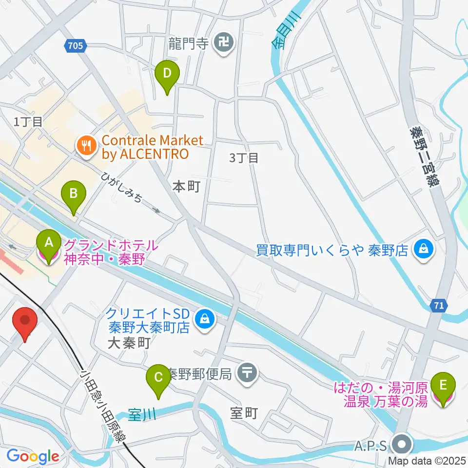 大村楽器店 秦野店周辺のホテル一覧地図