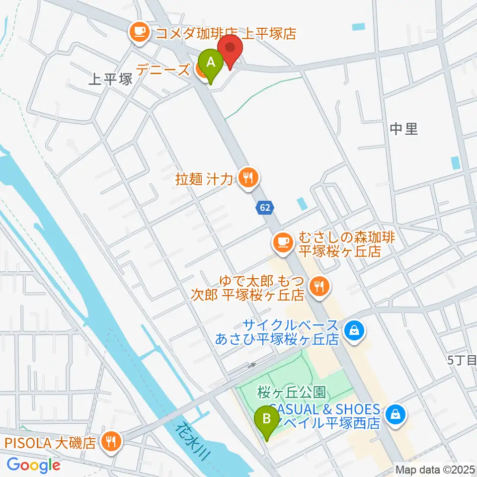 大村楽器店 平塚店周辺のホテル一覧地図