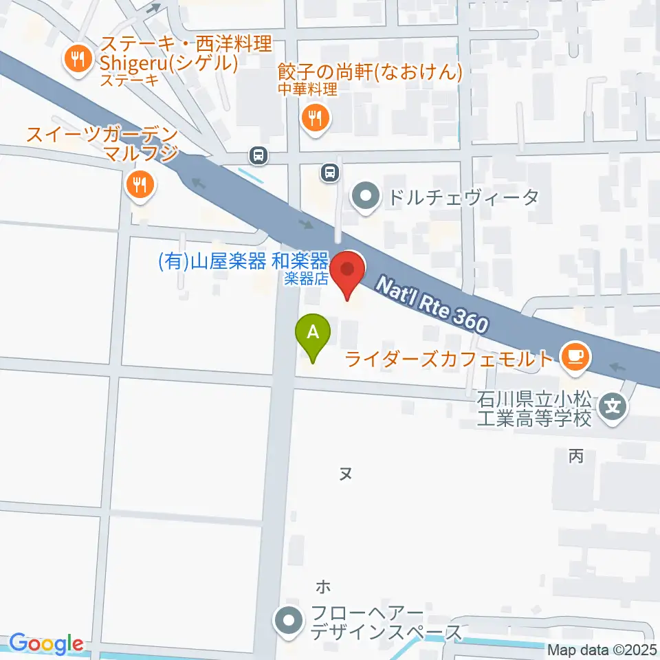 山屋楽器周辺のホテル一覧地図