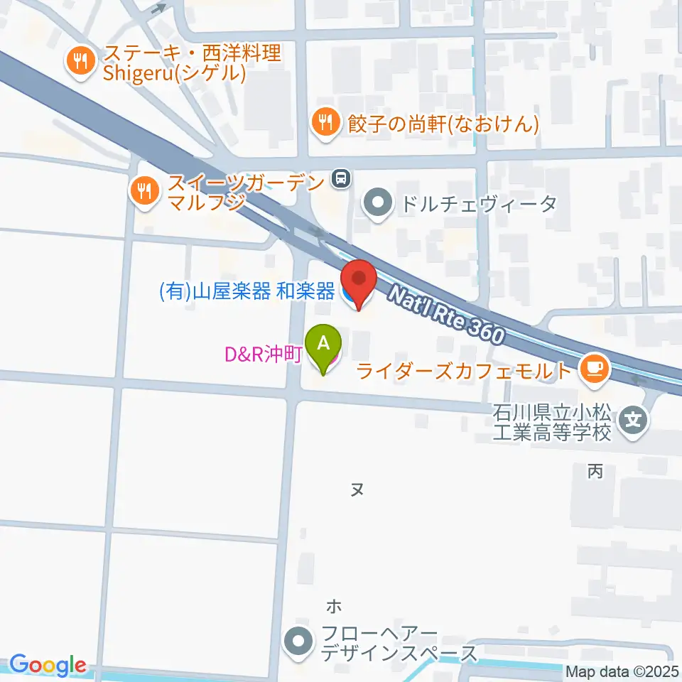 山屋楽器周辺のホテル一覧地図