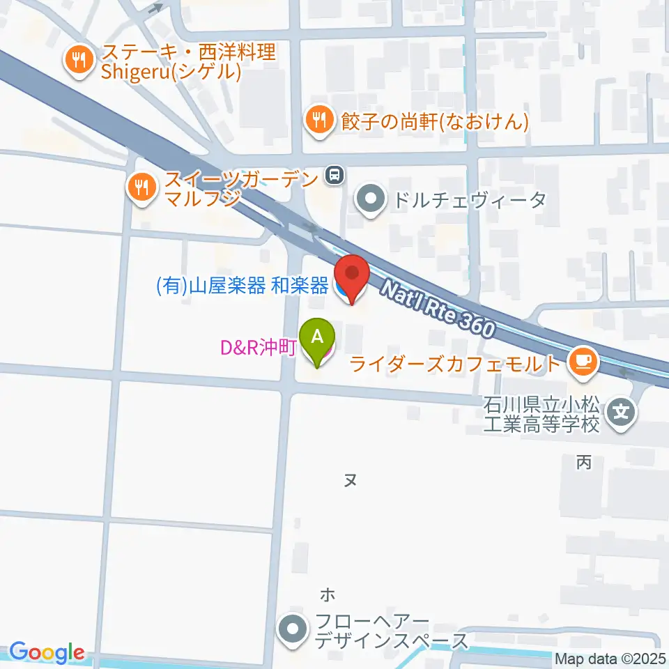 山屋楽器周辺のホテル一覧地図