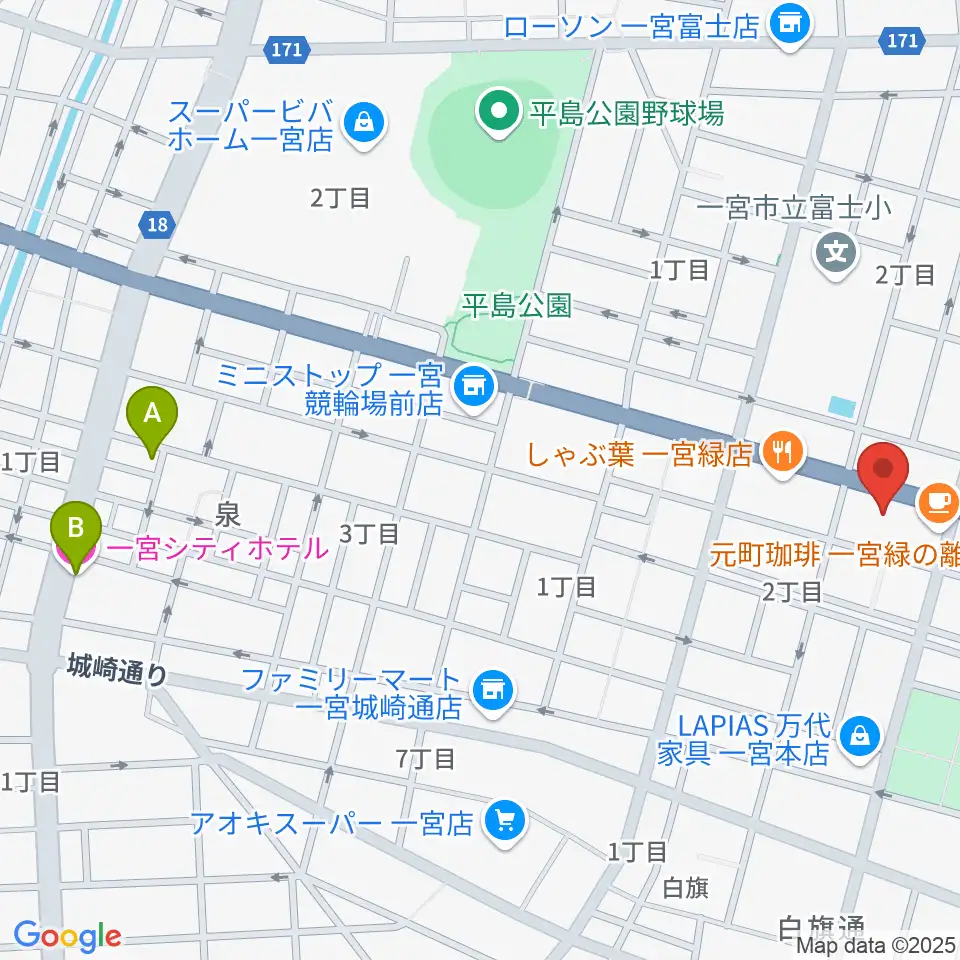 大森楽器周辺のホテル一覧地図