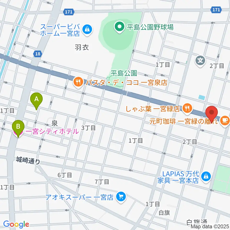 大森楽器周辺のホテル一覧地図