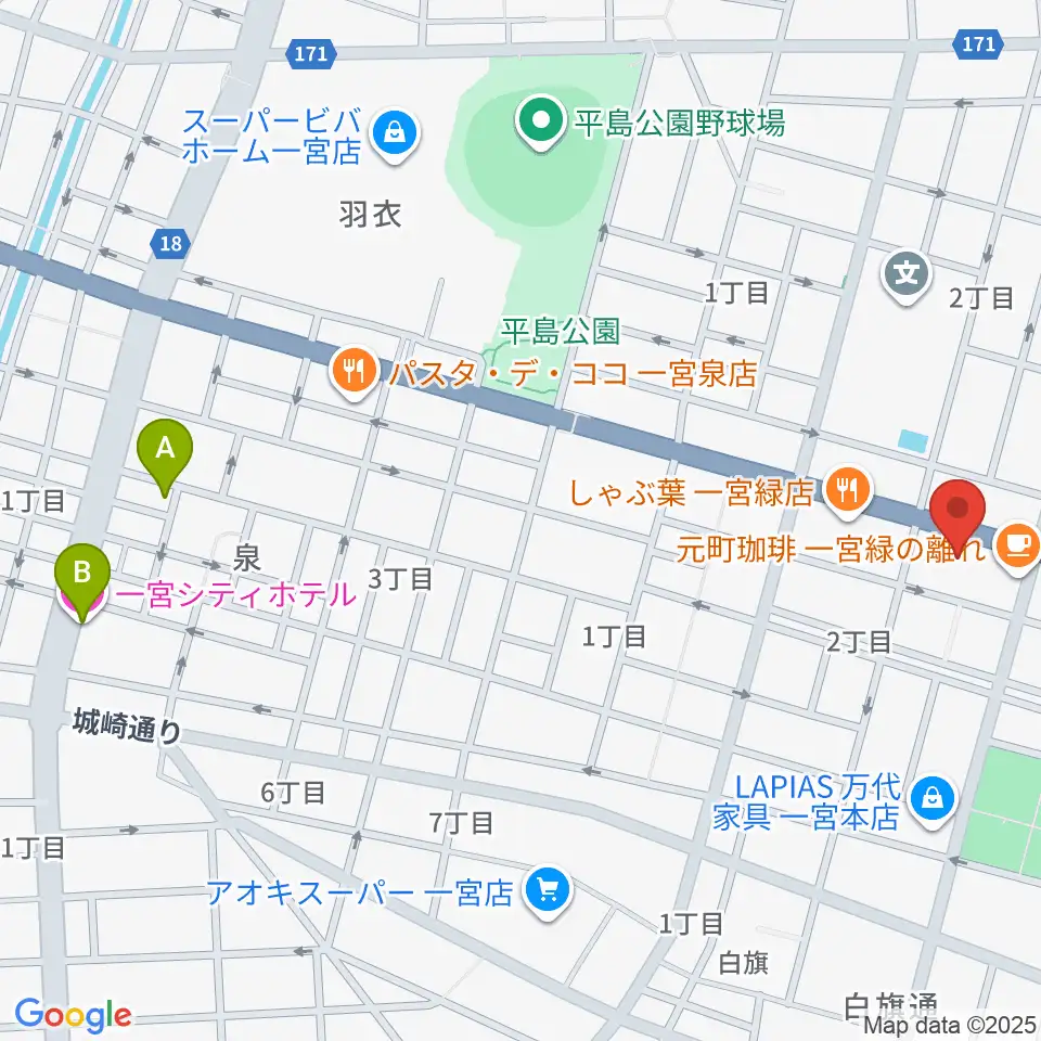 大森楽器周辺のホテル一覧地図