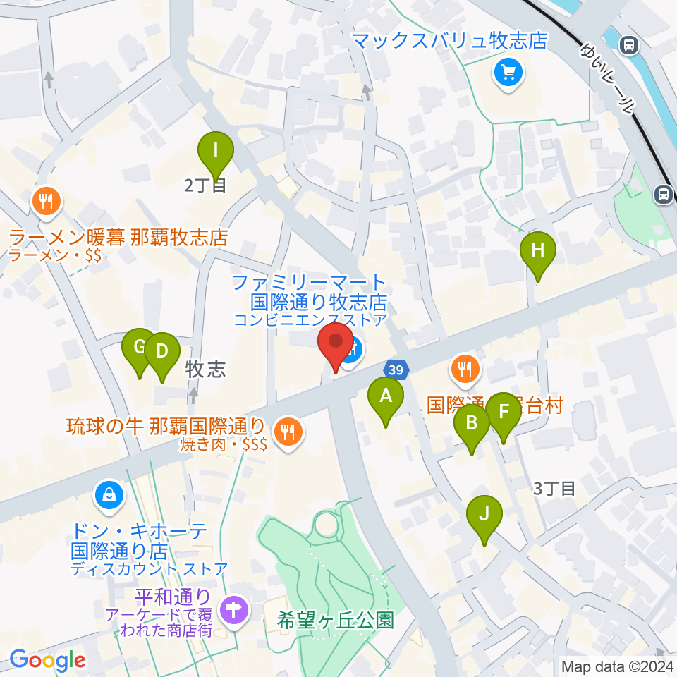 丸高楽器店周辺のホテル一覧地図