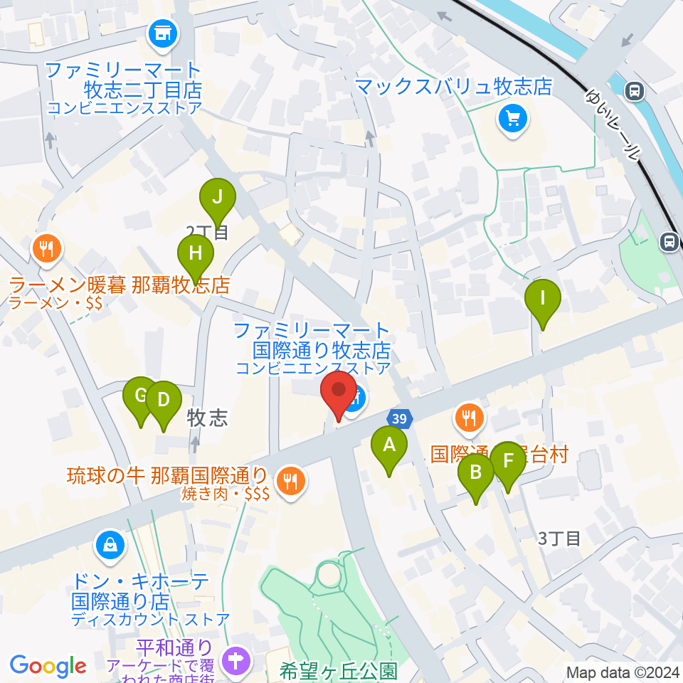 丸高楽器店周辺のホテル一覧地図