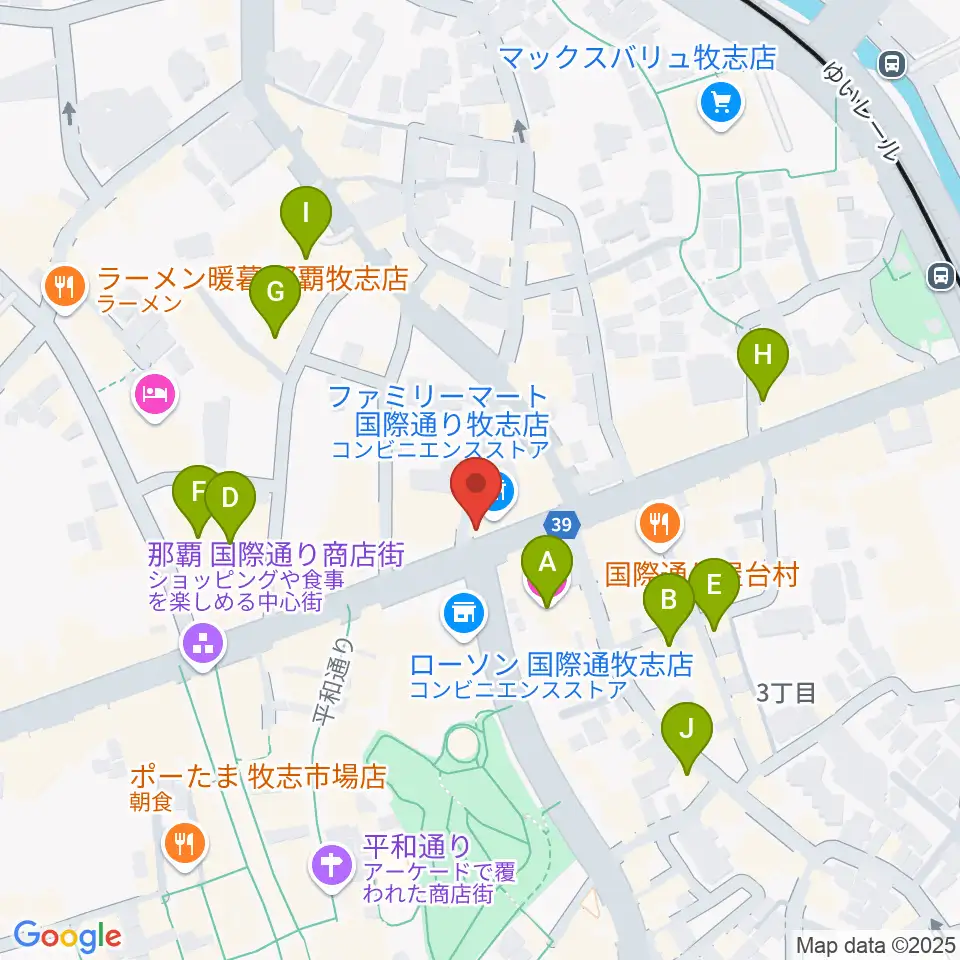 丸高楽器店周辺のホテル一覧地図