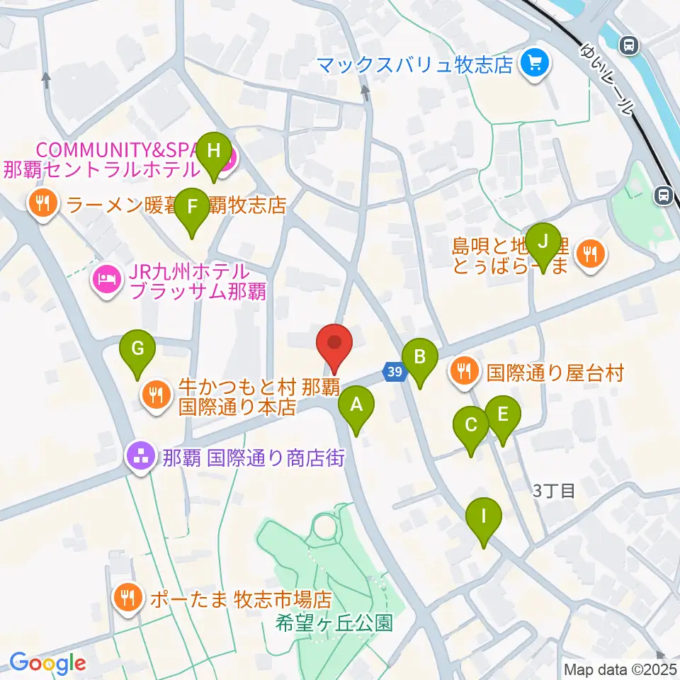 丸高楽器店周辺のホテル一覧地図
