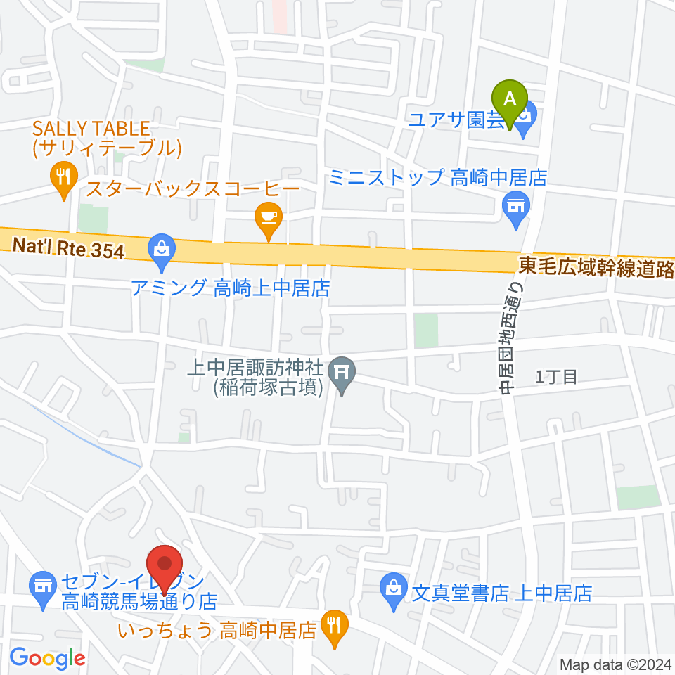 ミュージカルボックス周辺のホテル一覧地図