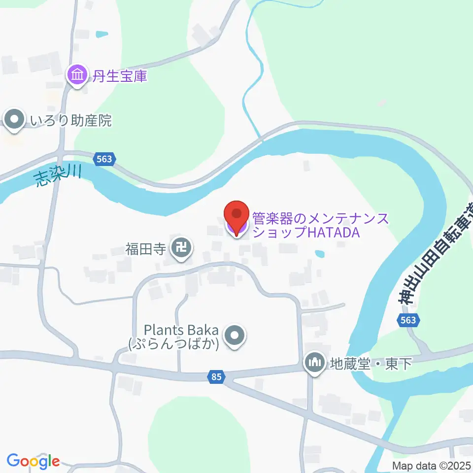 管楽器のメンテナンスショップHATADA周辺のホテル一覧地図