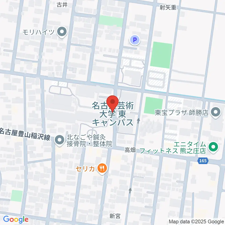 名古屋芸術大学周辺のホテル一覧地図