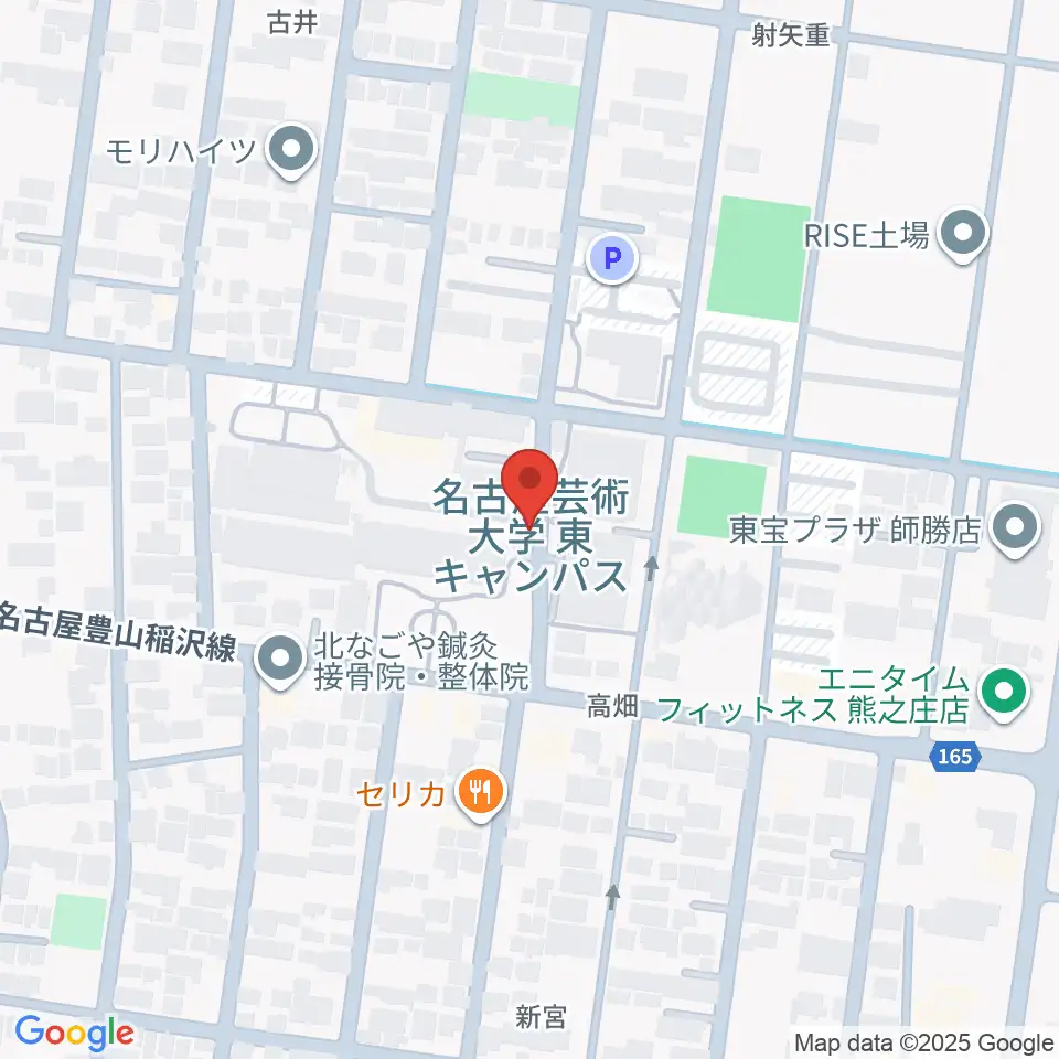 名古屋芸術大学周辺のホテル一覧地図