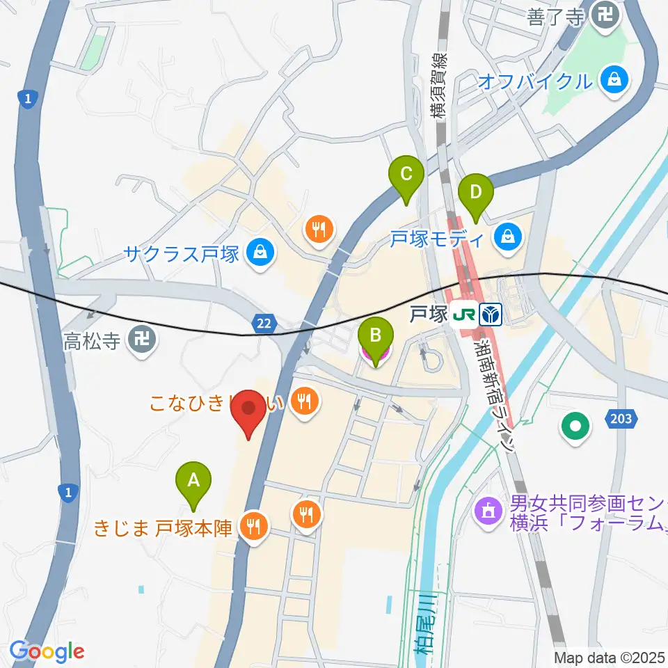 戸塚ファーストアヴェニュー周辺のホテル一覧地図